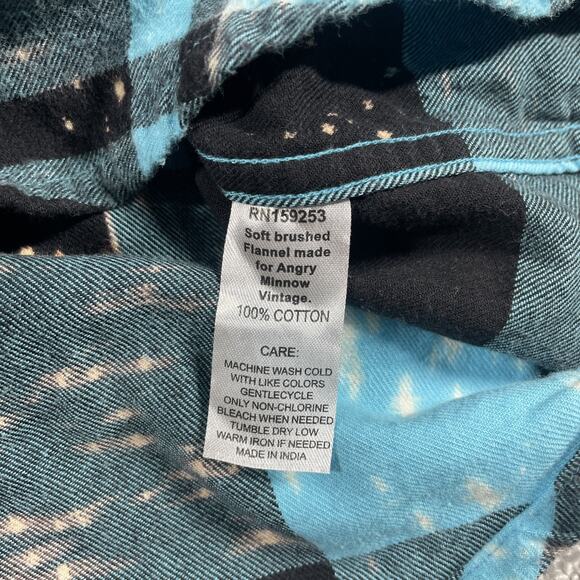 Angry Minnow Flannel Shirt Mens XXL Mystery Machine Scooby Do Plaid Distressed - Picture 5 of 12